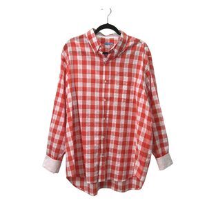 J McLaughlin Check Plaid Long Sleeve Button Down Mens XL